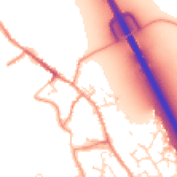 Daytime road noise heatmap for LE12 7EA