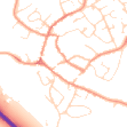 Daytime road noise heatmap for LE12 8GW