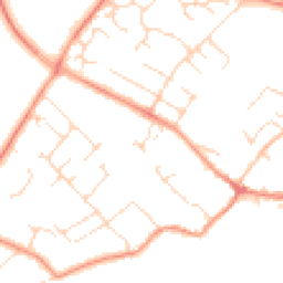 Daytime road noise heatmap for LE12 8NY