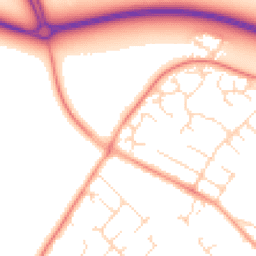 Daytime road noise heatmap for LE12 8UT