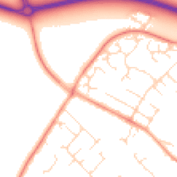 Daytime road noise heatmap for LE12 8UX