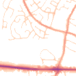 Daytime road noise heatmap for LE12 9PS