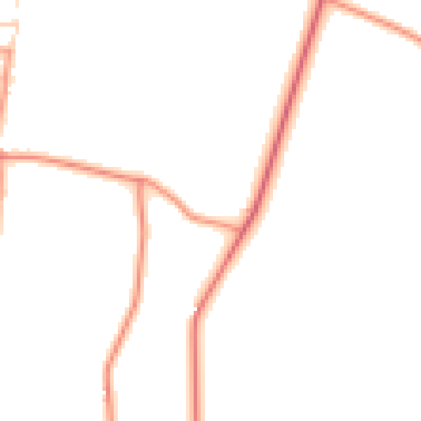 Daytime road noise heatmap for LE12 9TD