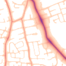 Daytime road noise heatmap for LE13 0AE