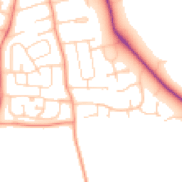 Daytime road noise heatmap for LE13 0AL