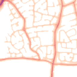 Daytime road noise heatmap for LE13 0AX