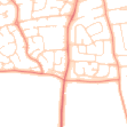 Daytime road noise heatmap for LE13 0BB