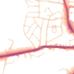 Daytime road noise heatmap for LE13 0JY