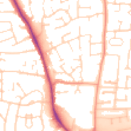 Daytime road noise heatmap for LE13 0QA