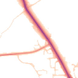Daytime road noise heatmap for LE13 0RH