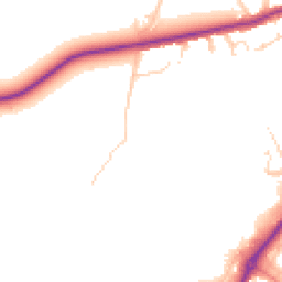 Daytime road noise heatmap for LE13 0RP