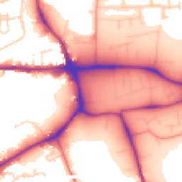 Daytime road noise heatmap for LE13 0UN
