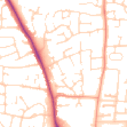Daytime road noise heatmap for LE13 1JG