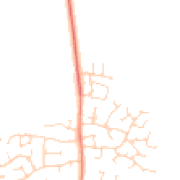 Daytime road noise heatmap for LE13 1NB