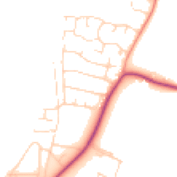 Daytime road noise heatmap for LE13 1RU