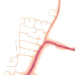 Daytime road noise heatmap for LE13 1RX