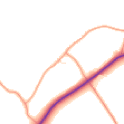 Daytime road noise heatmap for LE14 2LQ