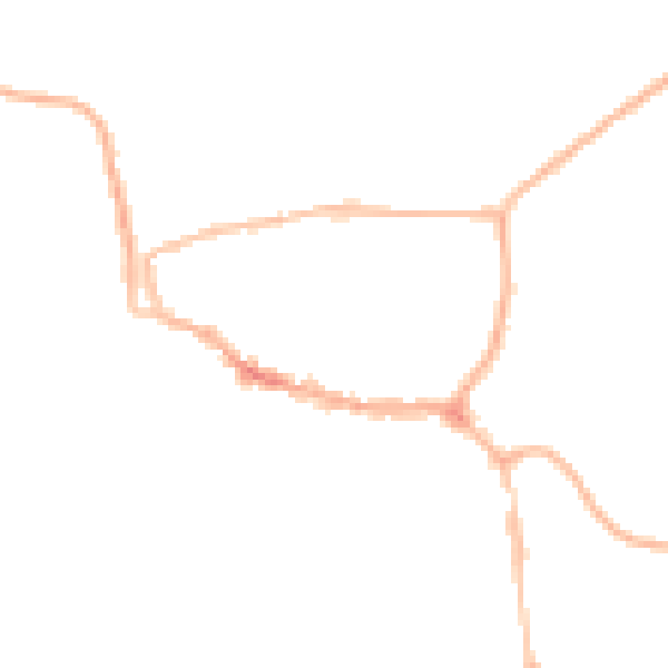Night-time road noise heatmap for LE15 6AA