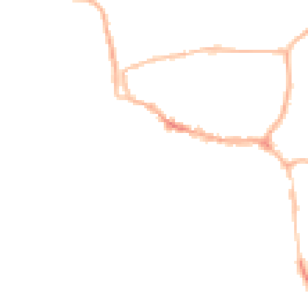 Night-time road noise heatmap for LE15 6AD