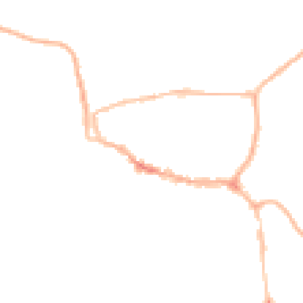 Night-time road noise heatmap for LE15 6AF