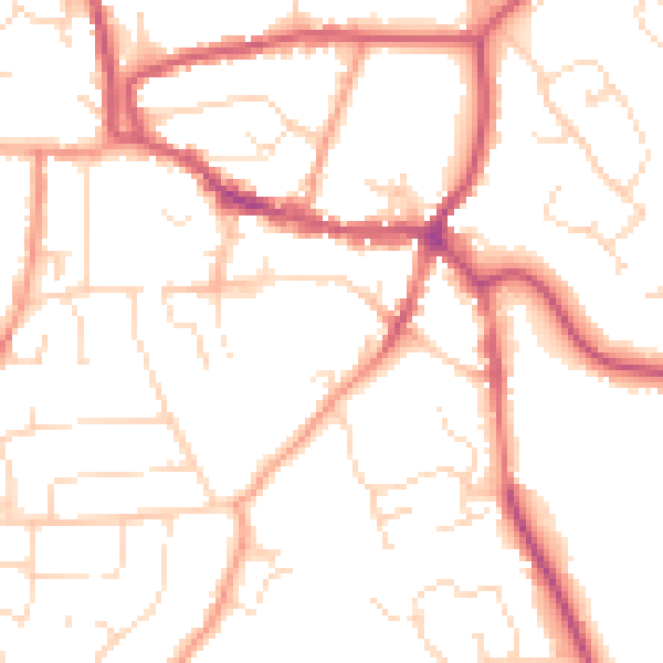 Daytime road noise heatmap for LE15 6BB