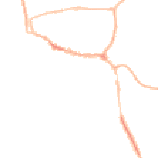 Night-time road noise heatmap for LE15 6BB