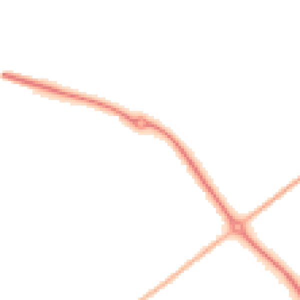 Night-time road noise heatmap for LE15 6BE