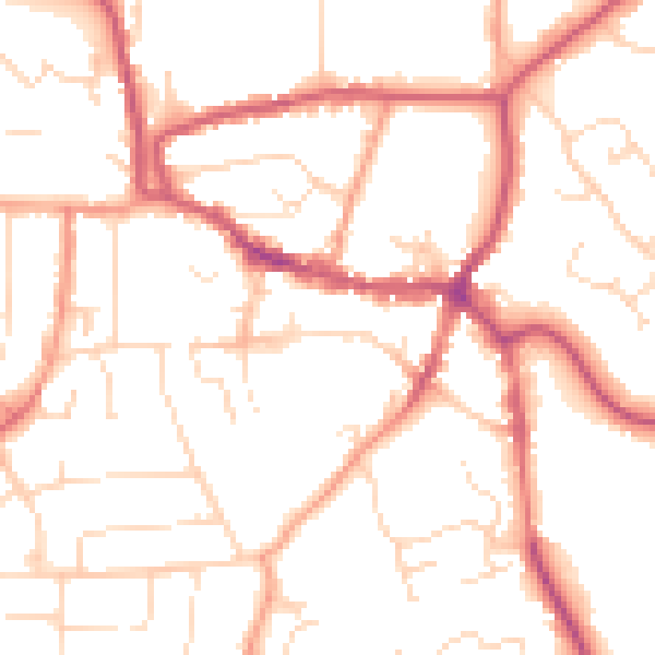 Daytime road noise heatmap for LE15 6BG