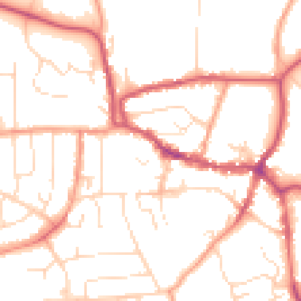 Daytime road noise heatmap for LE15 6BH
