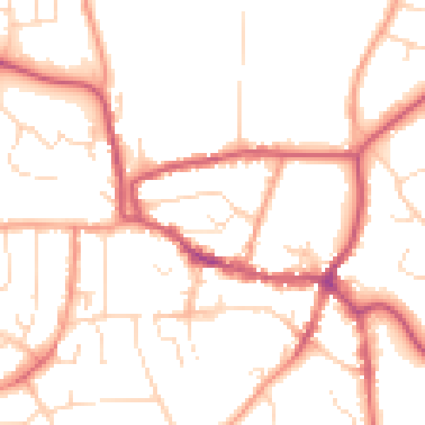 Daytime road noise heatmap for LE15 6BL