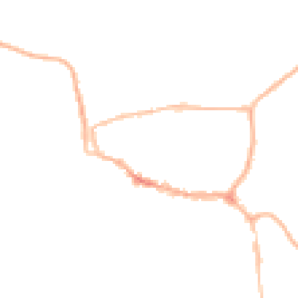 Night-time road noise heatmap for LE15 6BL