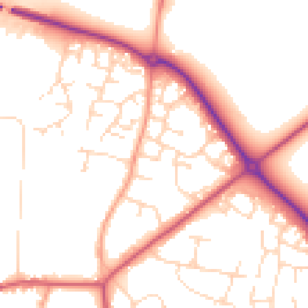 Daytime road noise heatmap for LE15 6BS
