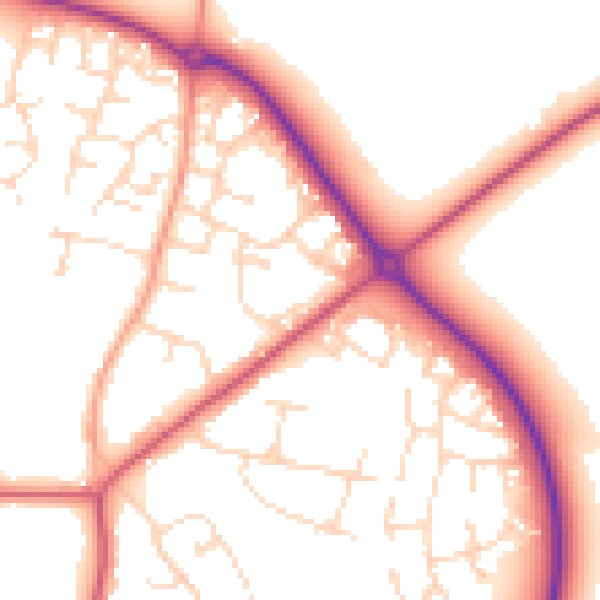 Daytime road noise heatmap for LE15 6DA