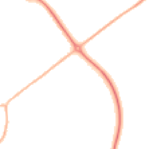 Night-time road noise heatmap for LE15 6DB