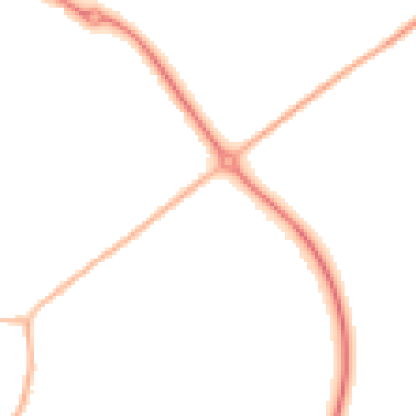 Night-time road noise heatmap for LE15 6DD