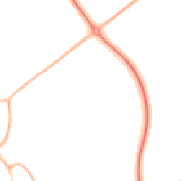 Night-time road noise heatmap for LE15 6DS