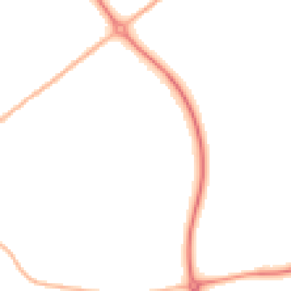Night-time road noise heatmap for LE15 6FD