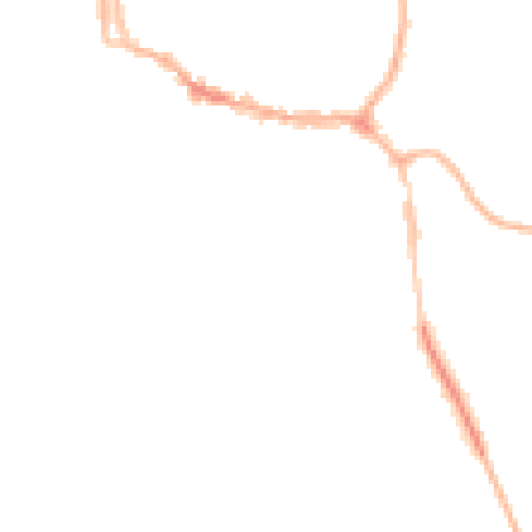 Night-time road noise heatmap for LE15 6HG