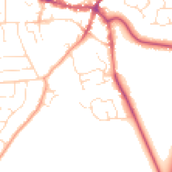 Daytime road noise heatmap for LE15 6HL