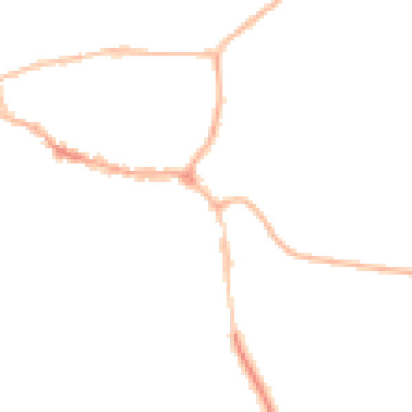 Night-time road noise heatmap for LE15 6HW