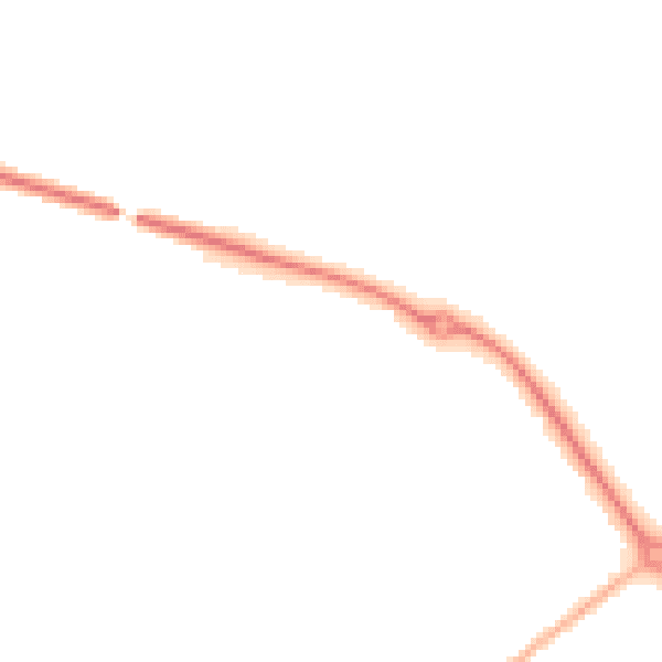 Night-time road noise heatmap for LE15 6QB