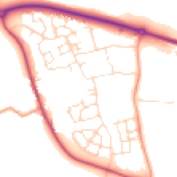 Daytime road noise heatmap for LE15 7FX