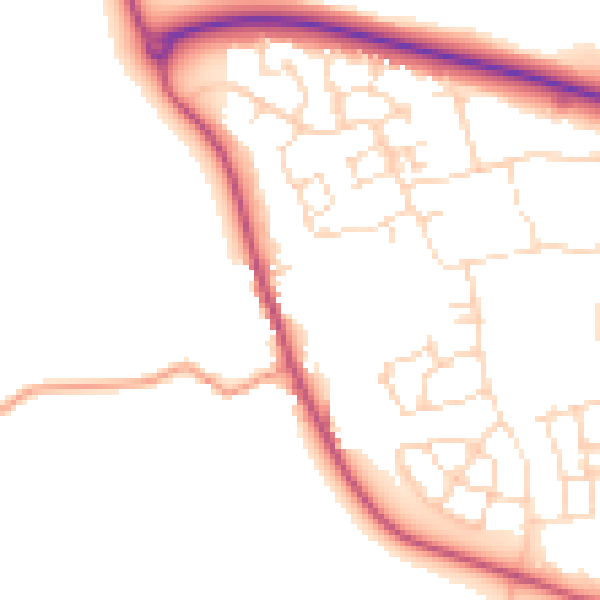 Daytime road noise heatmap for LE15 7GJ