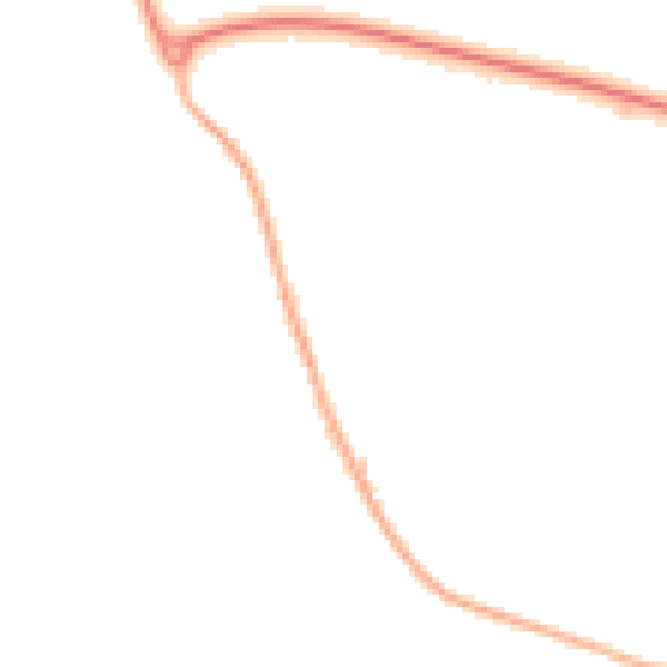 Night-time road noise heatmap for LE15 7GJ
