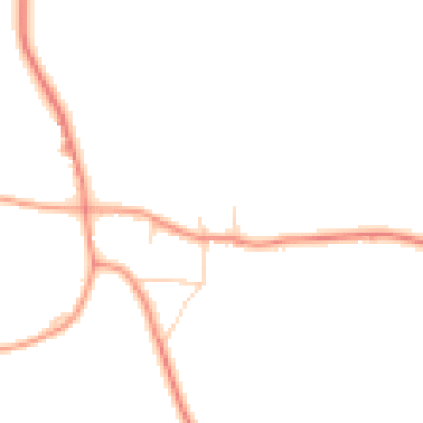 Daytime road noise heatmap for LE15 7LL
