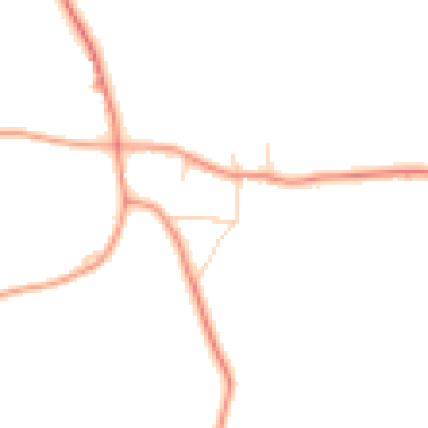 Daytime road noise heatmap for LE15 7LQ