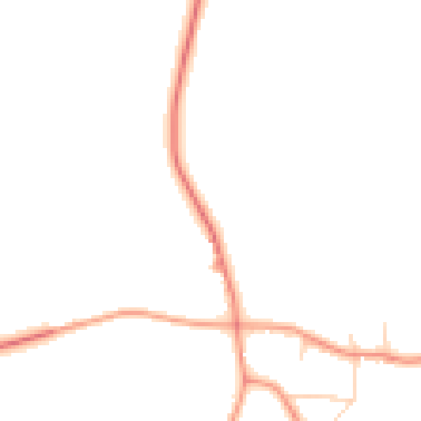 Daytime road noise heatmap for LE15 7LR