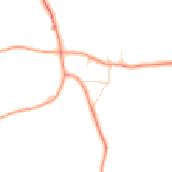 Daytime road noise heatmap for LE15 7LW