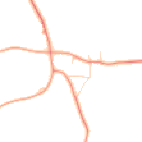 Daytime road noise heatmap for LE15 7PZ