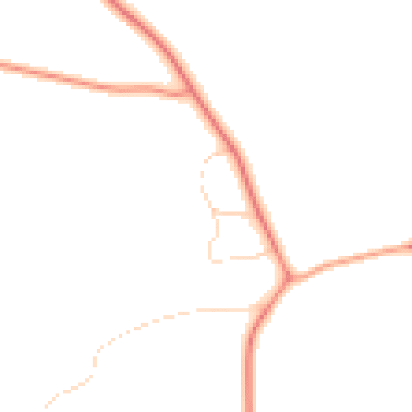 Daytime road noise heatmap for LE15 7RT